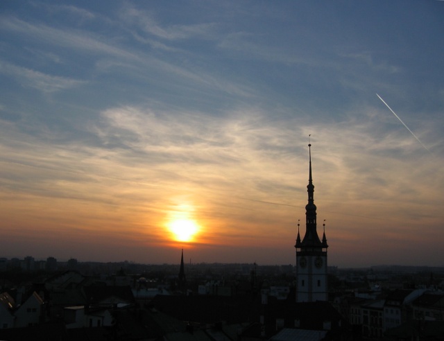 Zapadající slunce v Olomouci